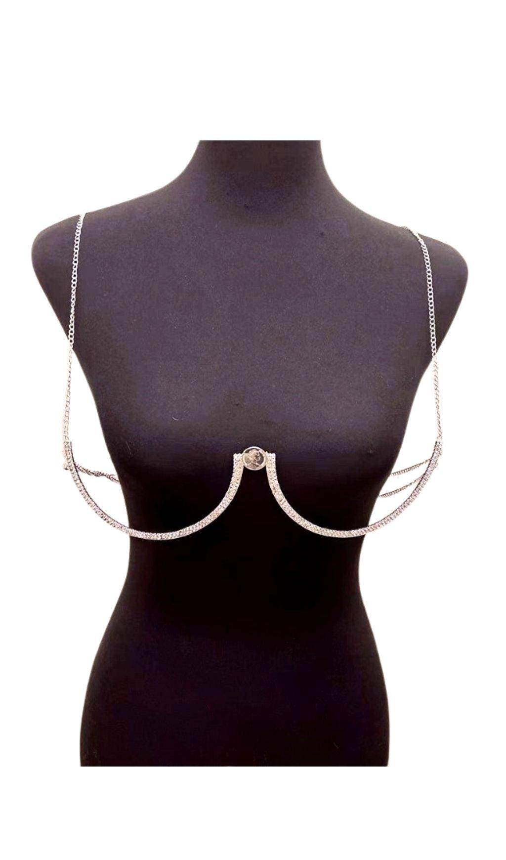 CATENA PER IL CORPO CON MONETA DI CRISTALLO