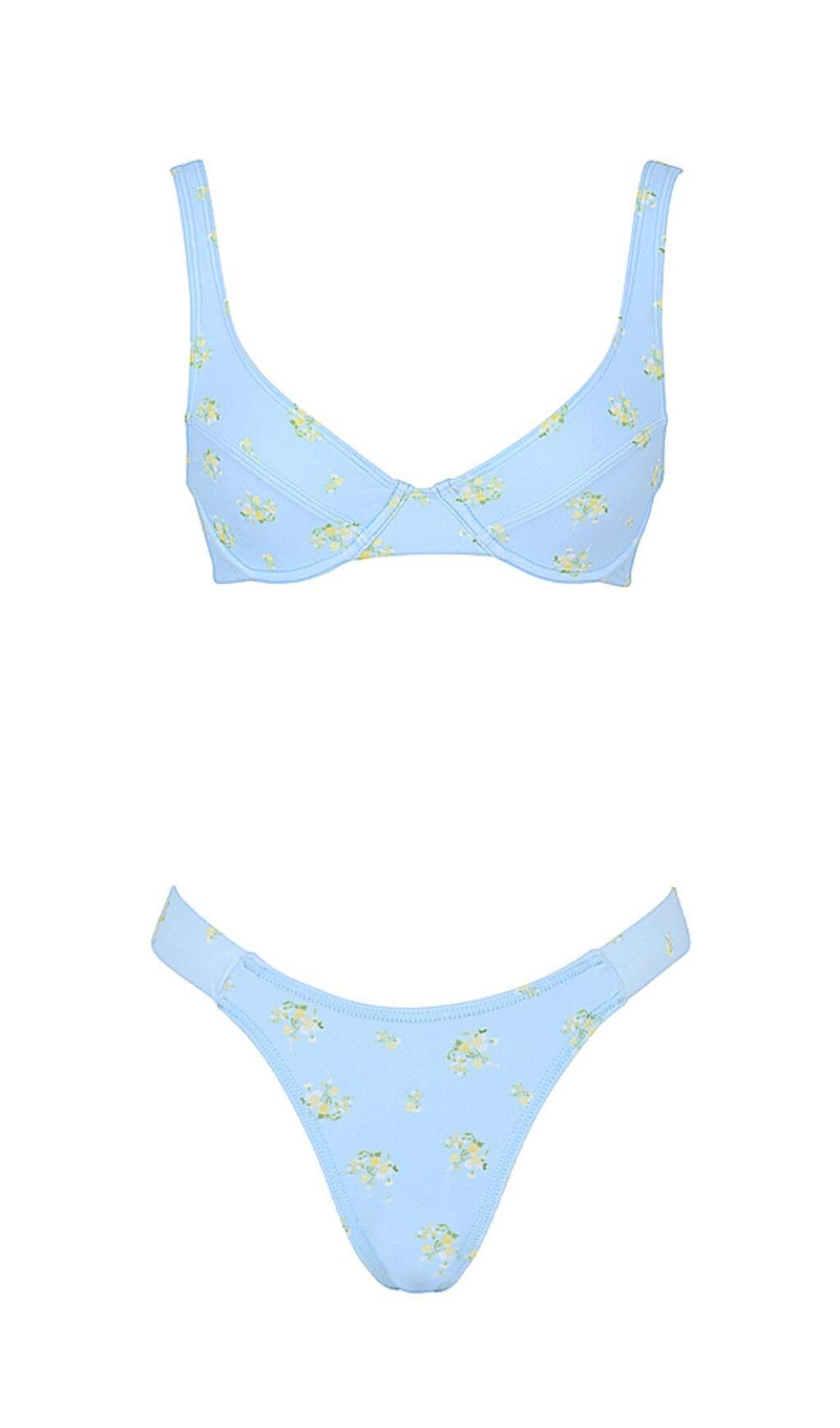 BABYBLAUER BIKINI MIT BLUMENPRINT