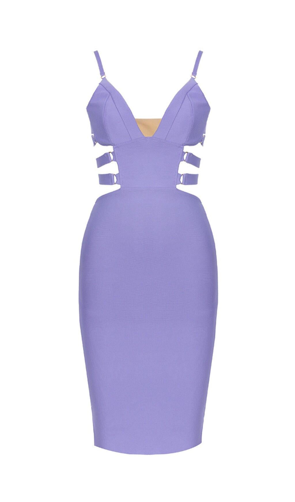AIIZIE BANDAGE STRAPPY WAIST-TIGHTENING MIDI DRESS - product image