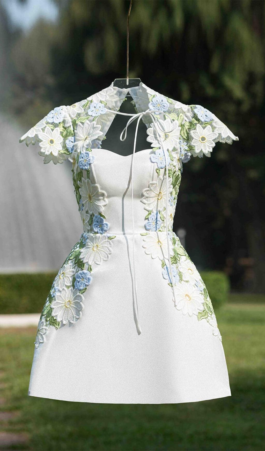 A-LINIE KURZÄRMELIGES MINIKLEID AUS TAFT