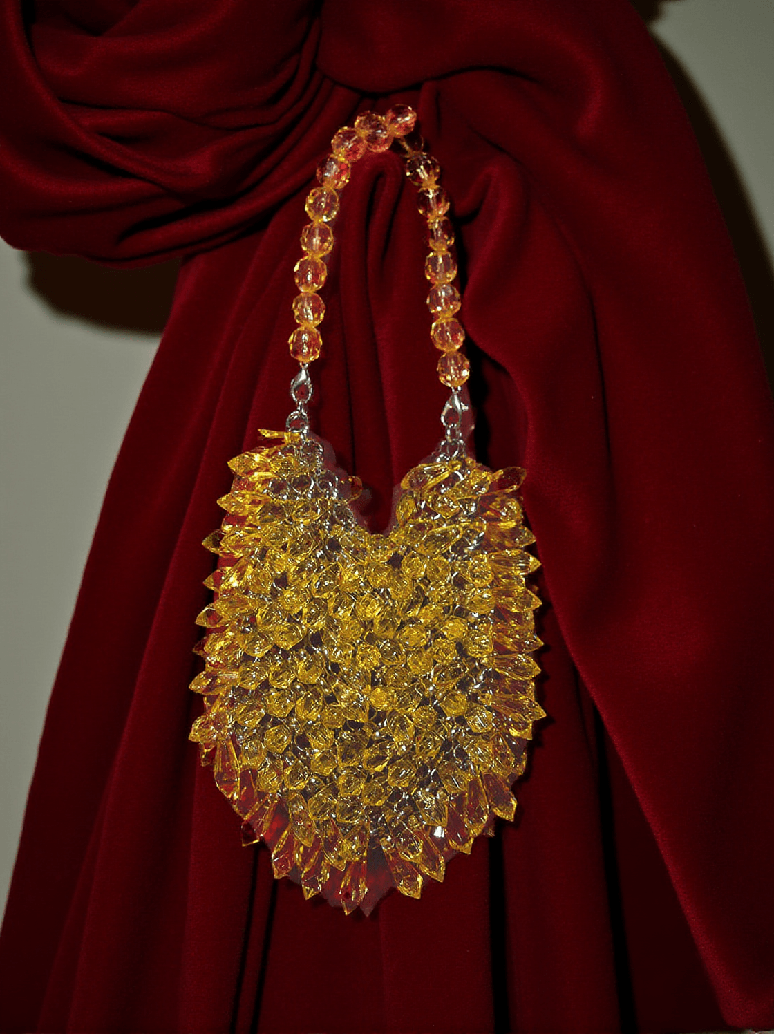 JAEL DRIP YELLOW RHINESTONE MINI CLUTCH