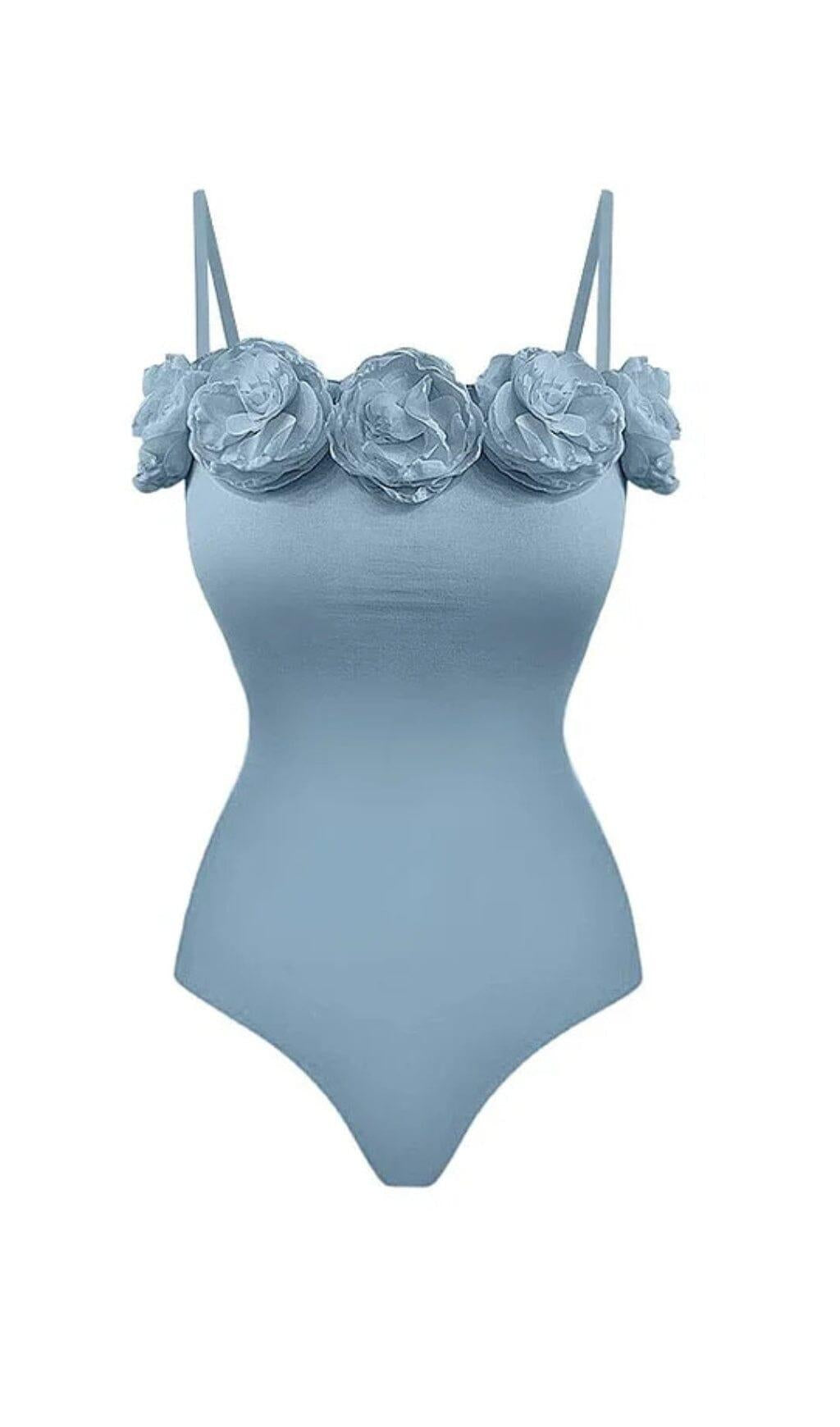 COSTUME DA BAGNO INTERO CON DECORAZIONI FLOREALI