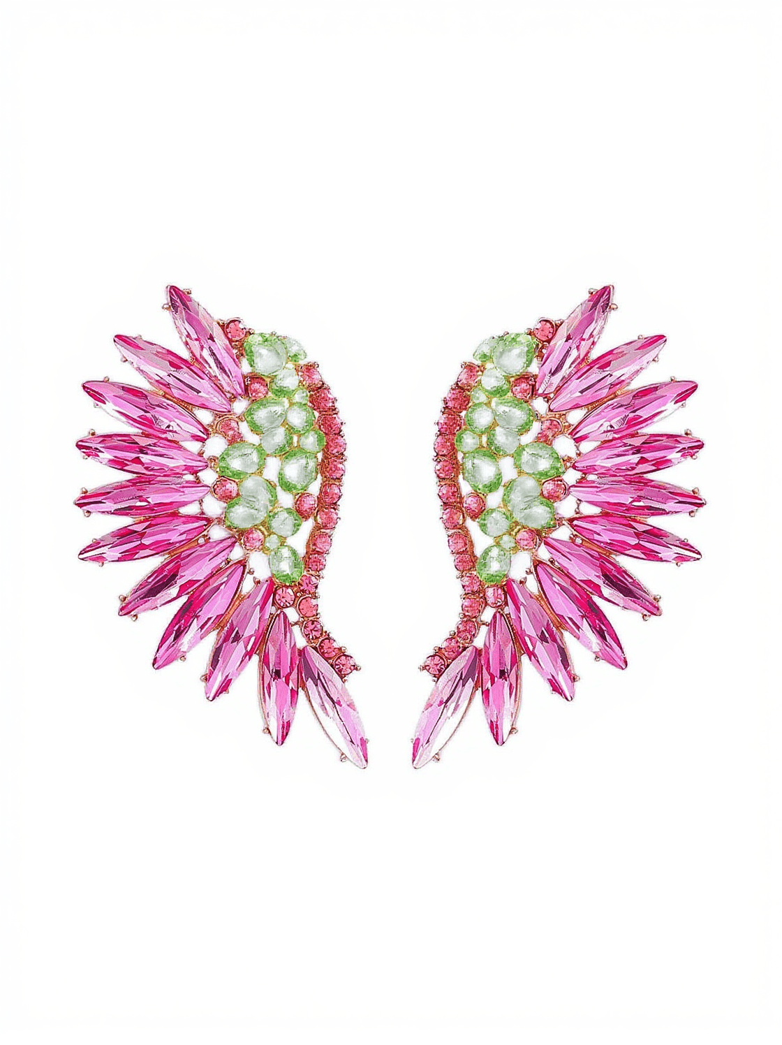 ALEGRIA PINK RAINBOW RHINESTONE EARRINGS