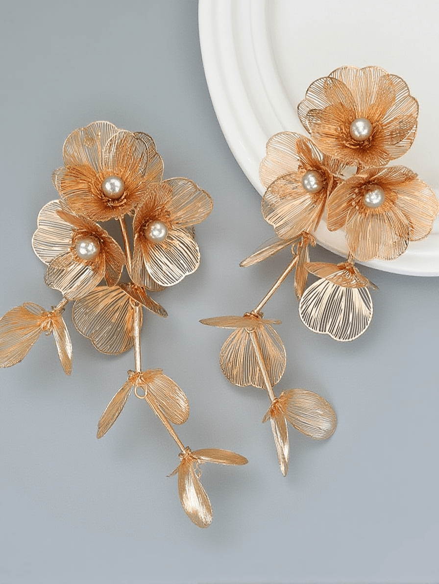 FRANCESCA FLOWER DROP EARRINGS