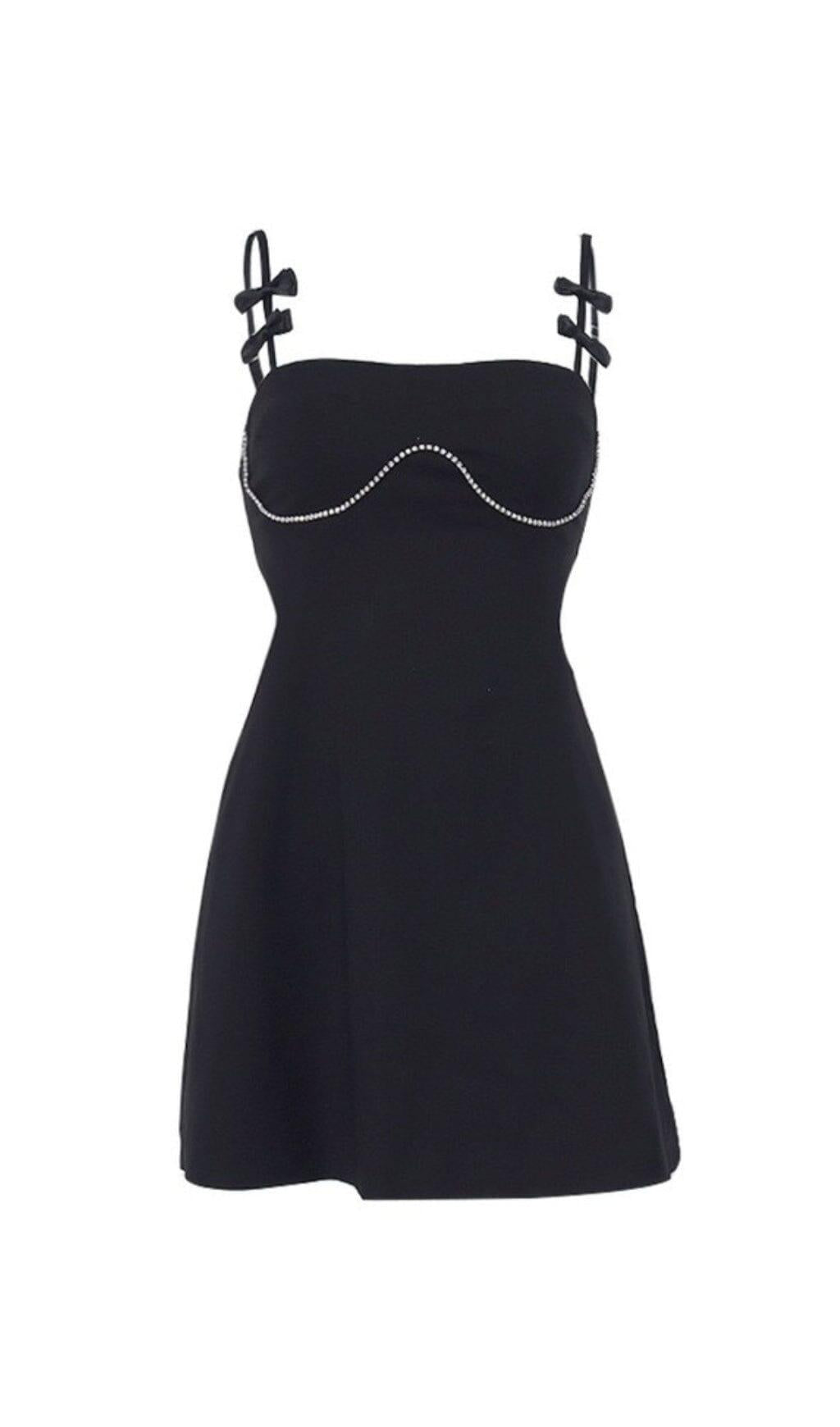 PARTHEA A-LINIEN-KLEID MIT AUSSCHNITT UND STRASS