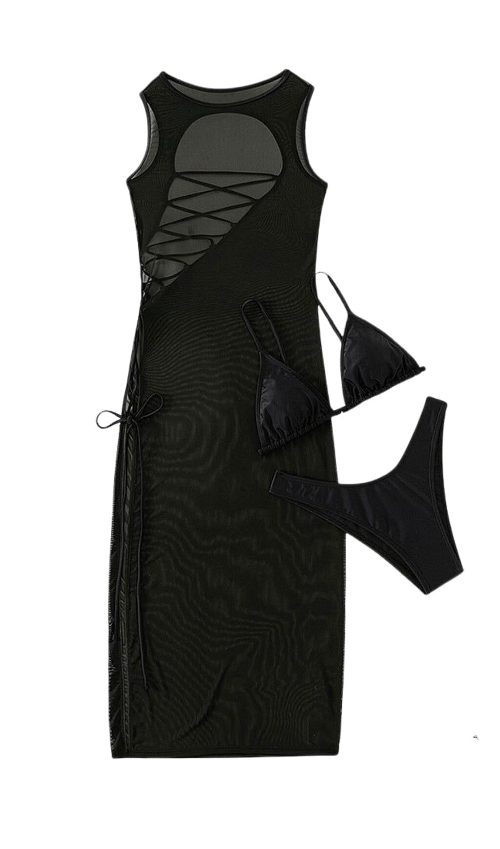 DREITEILIGER BADEANZUG IM KITTEL