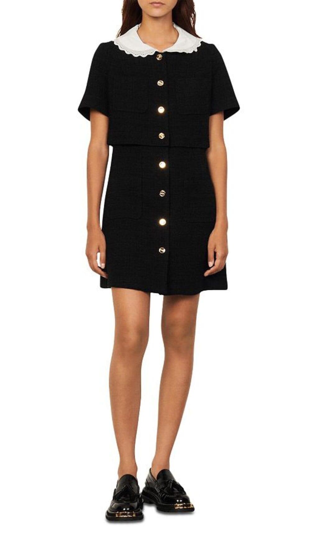 TWEED-KLEID MIT PETER-PAN-KRAGEN