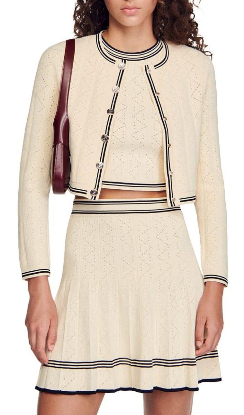 CARDIGAN CROPPED SALAZIE POINTELLE