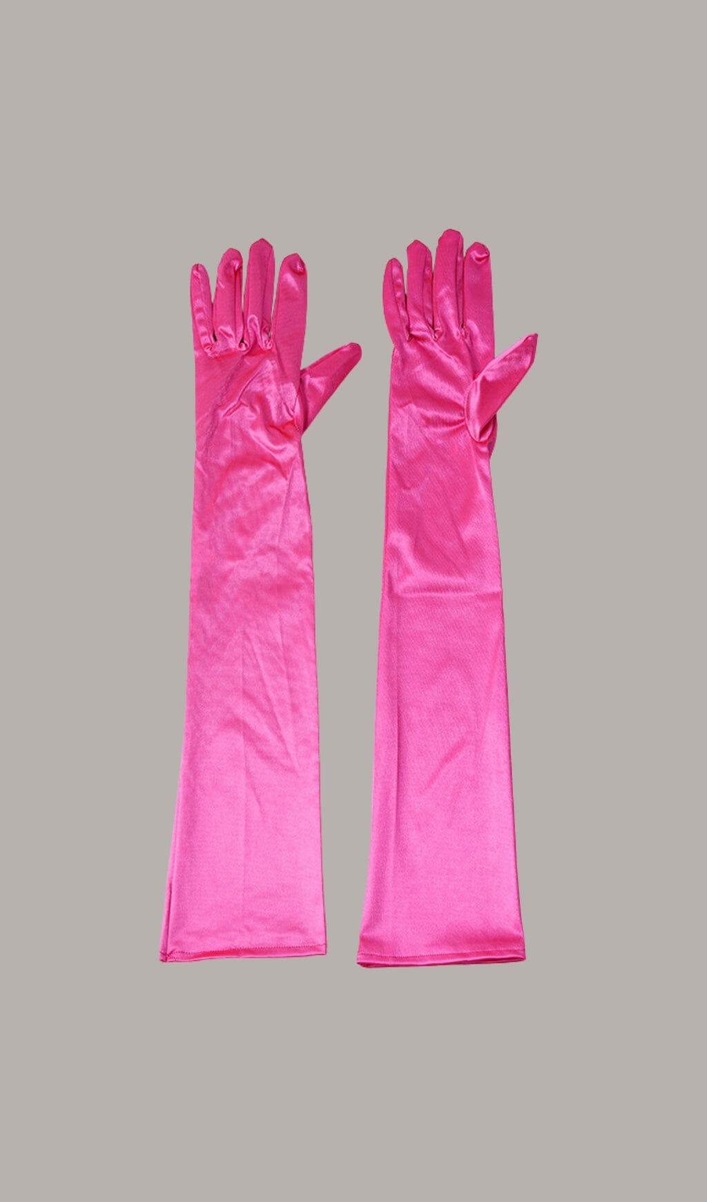 LONG ROSE-RED GLOVES