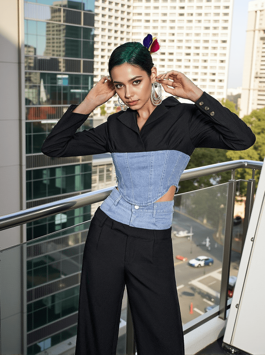 PALLAS PATCHWORK BODYCON BLAZER