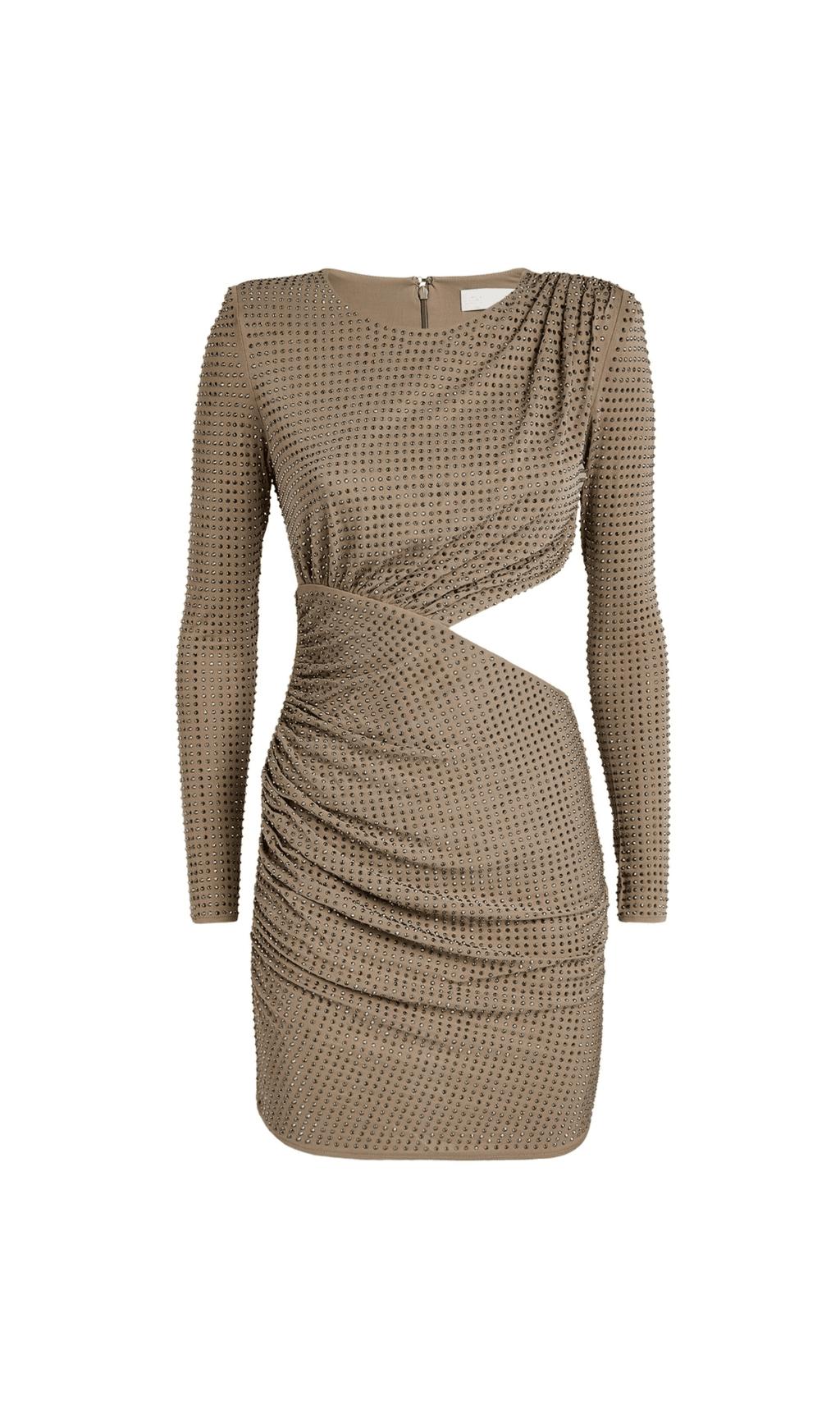 MINI ABITO DECORATO CON TAGLIO E DETTAGLI