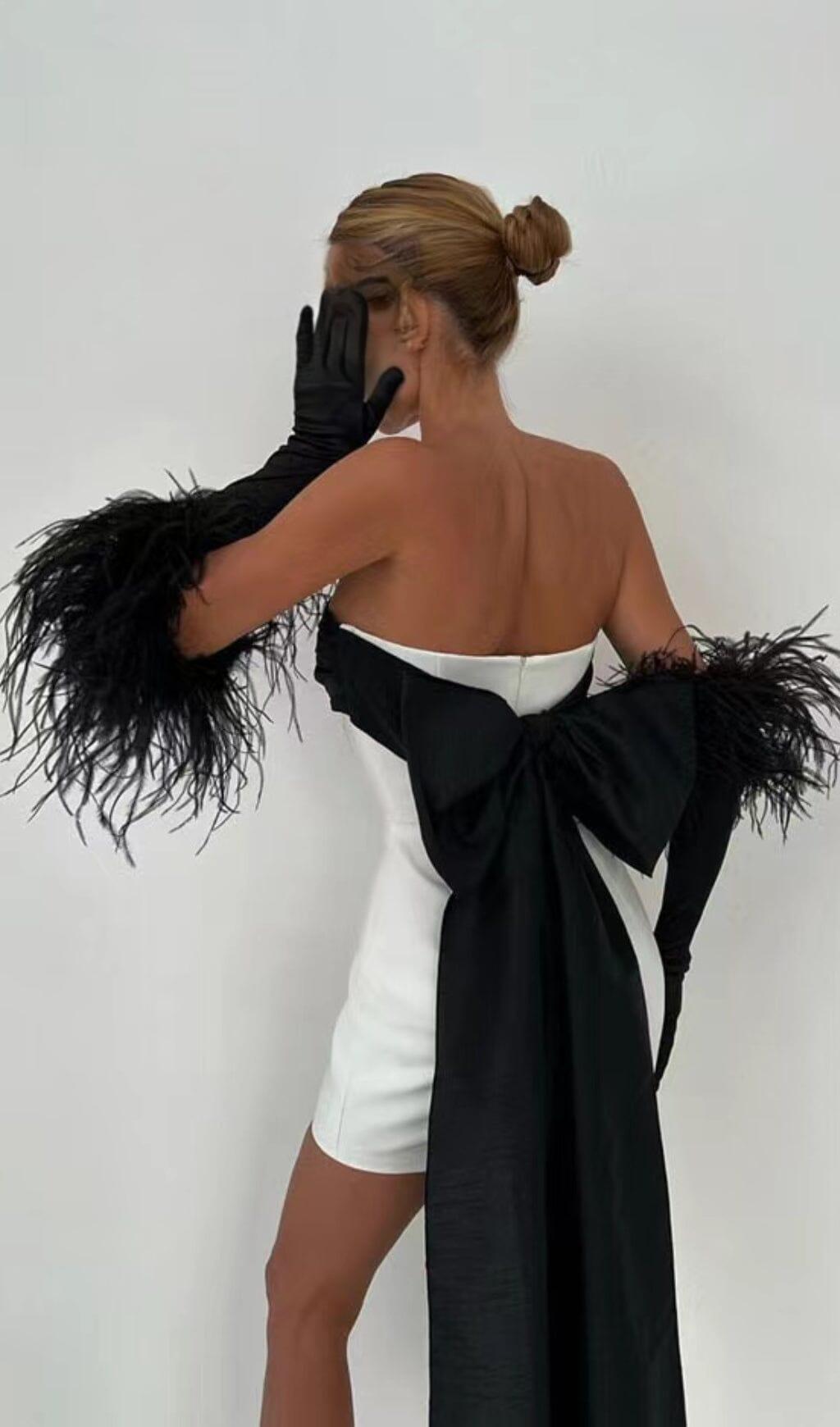 MINI ABITO CON FIOCCO HEPBURN E DETTAGLIO
