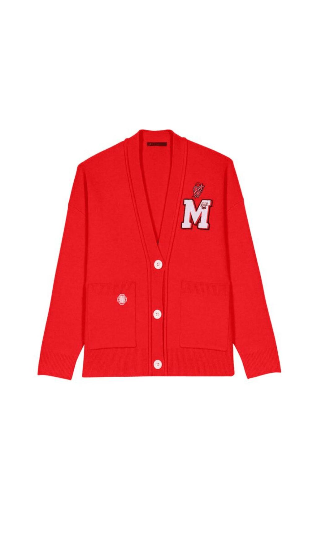 ROTER MOHN-COLLEGE-PULLOVER