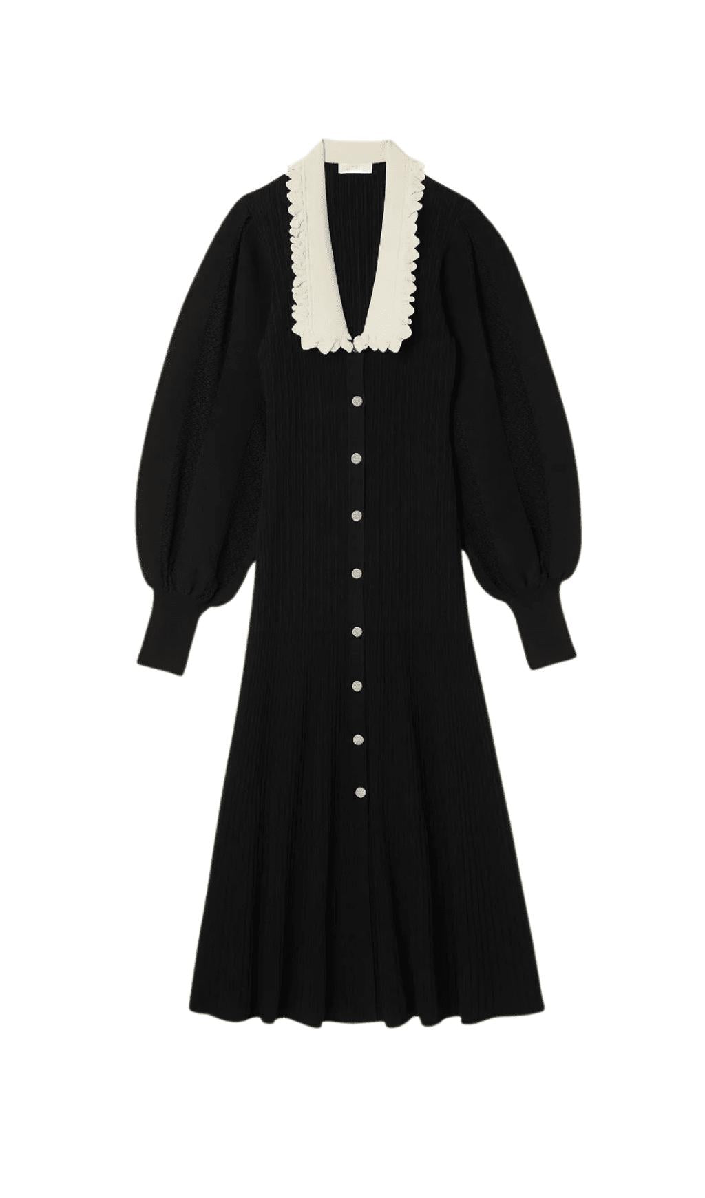 ABITO MIDI IN MAGLIA A MANICHE LUNGHE