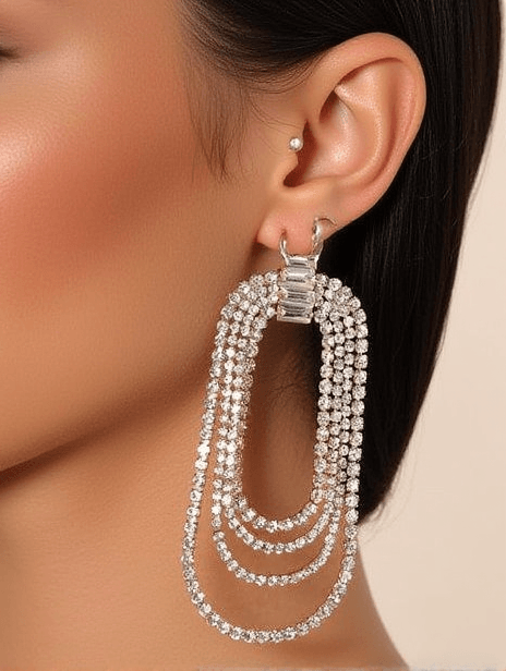GENEVA DIAMANTE ARCH EARRINGS