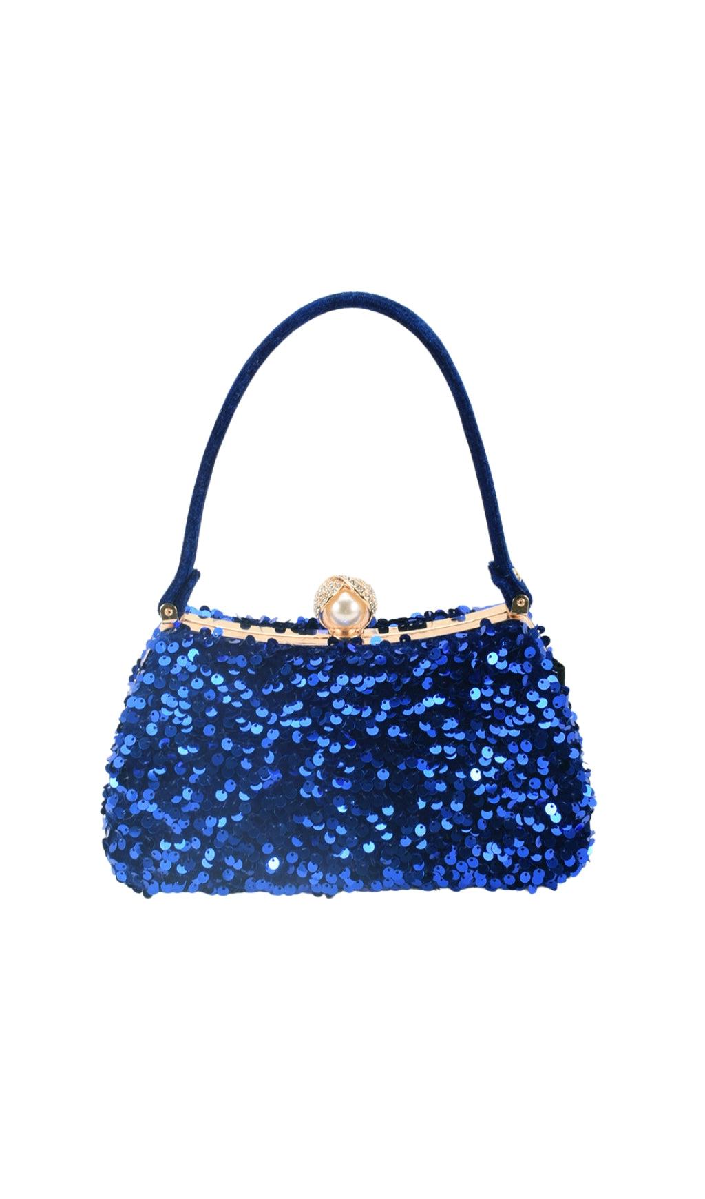 POCHETTE CON PAILLETTES TINTA UNITA