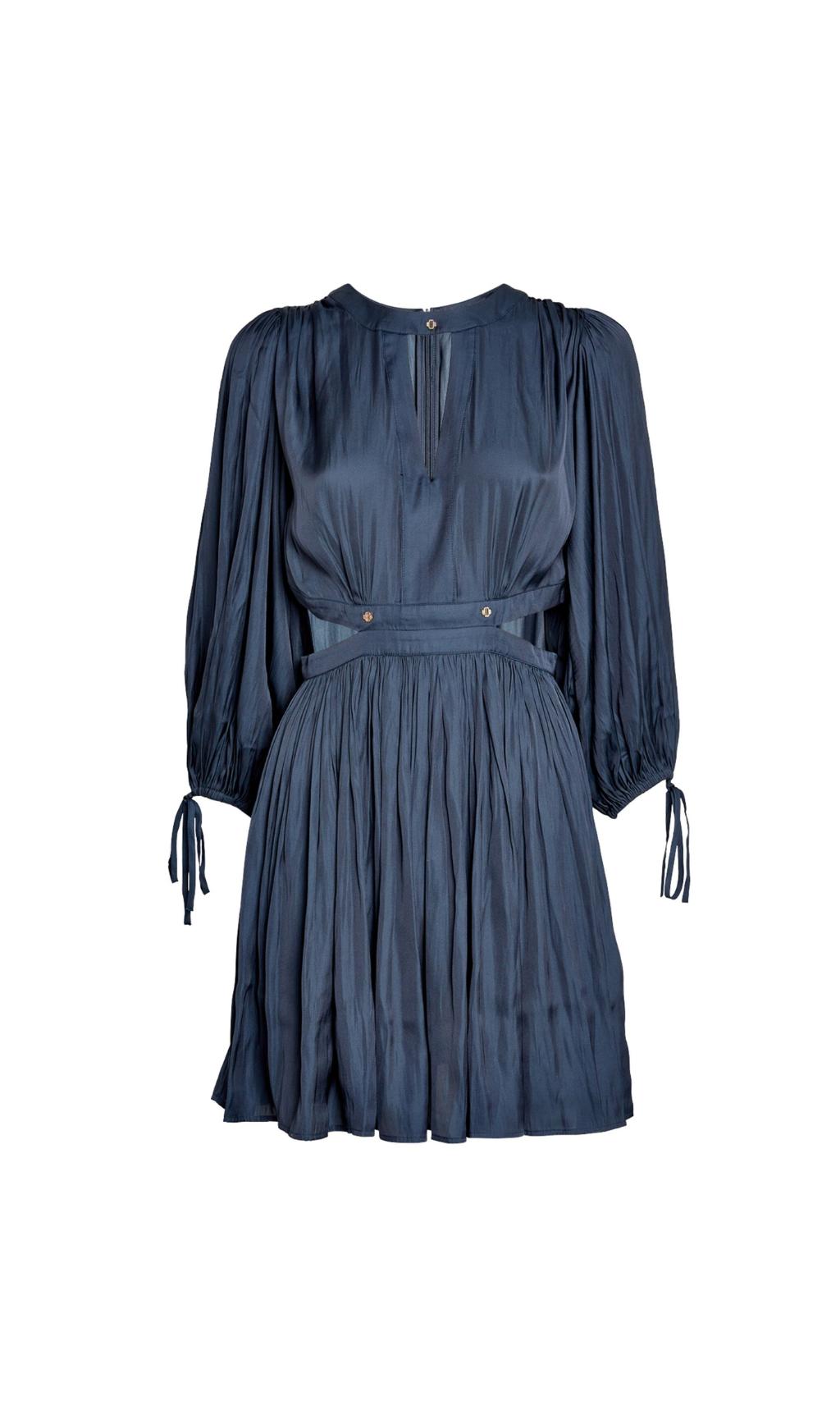 MINI ABITO CON MANICHE APERTE E CINTURINO