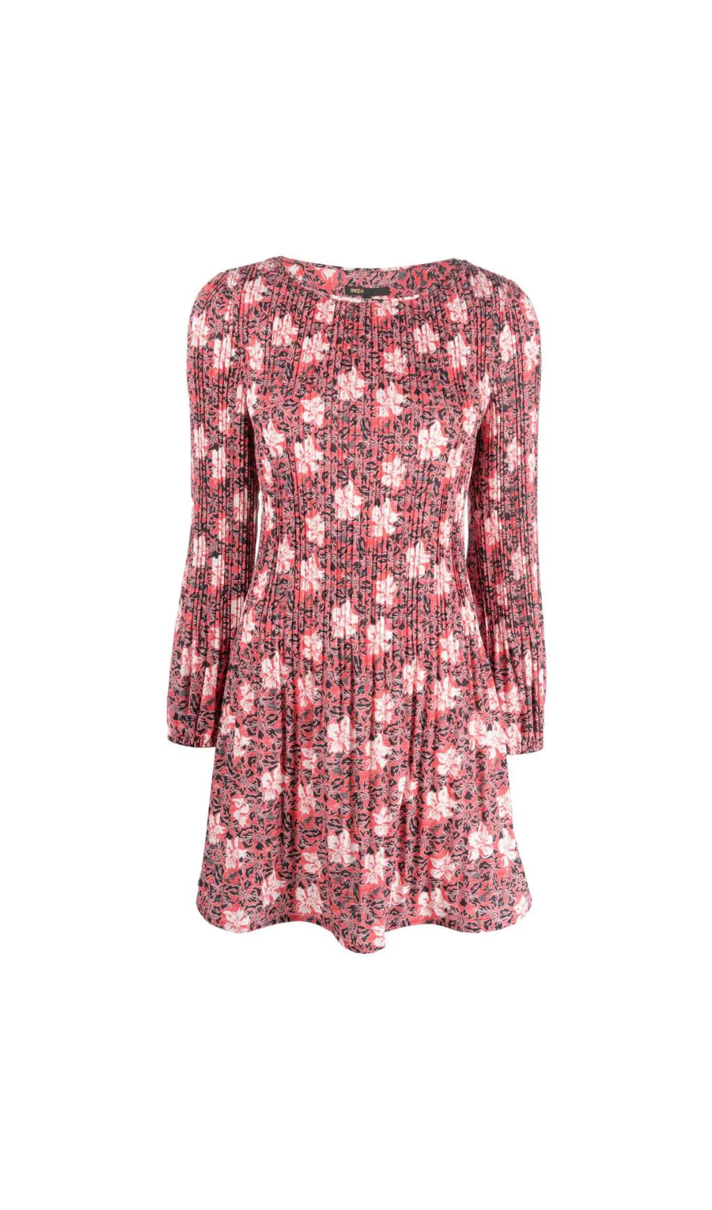 MINI ABITO A MANICHE LUNGHE A FIORI