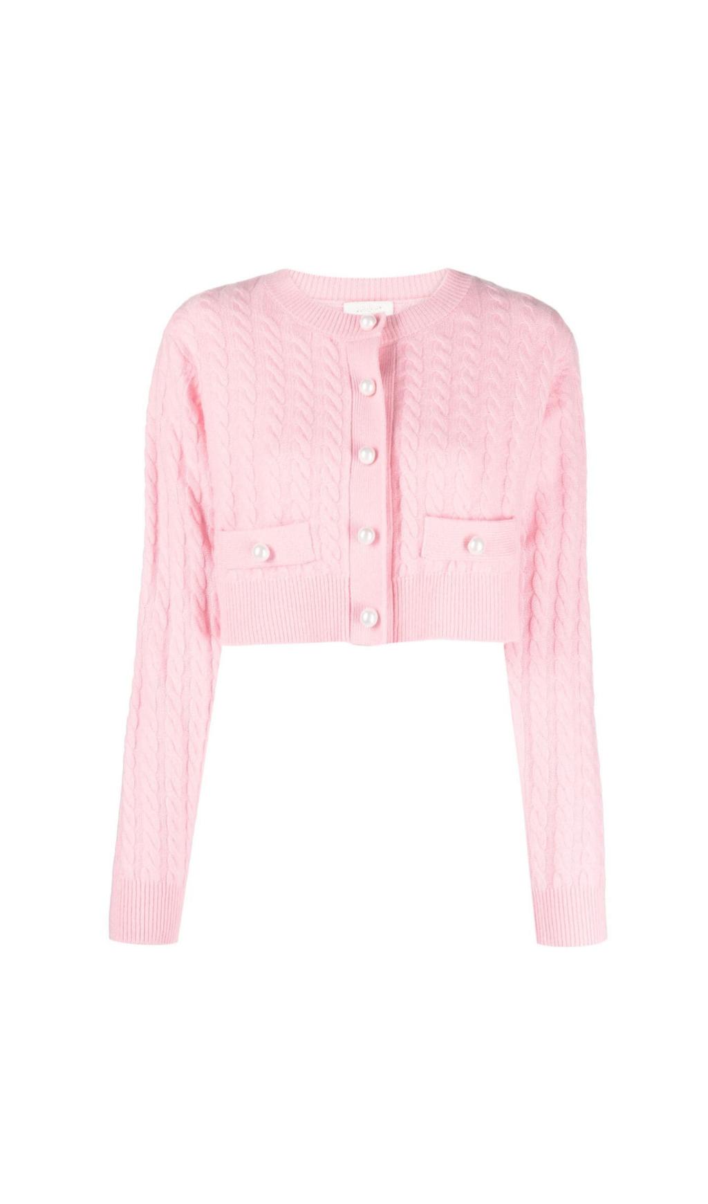 KURZE CARDIGAN MIT ZOPFMUSTER