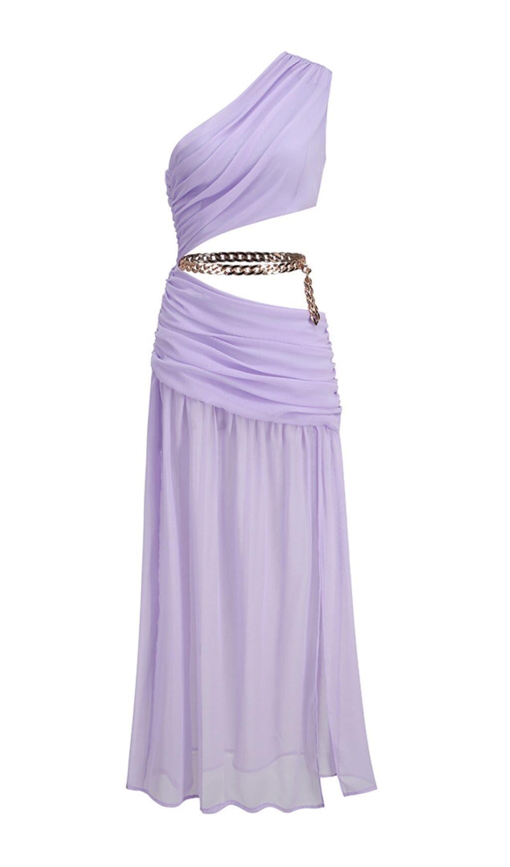 Geteiltes Maxikleid in Lavendel
