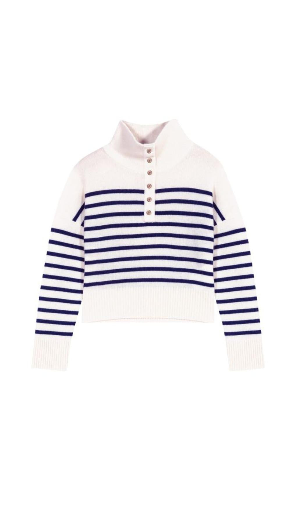 MAGLIONE A RIGHE CON COLLO