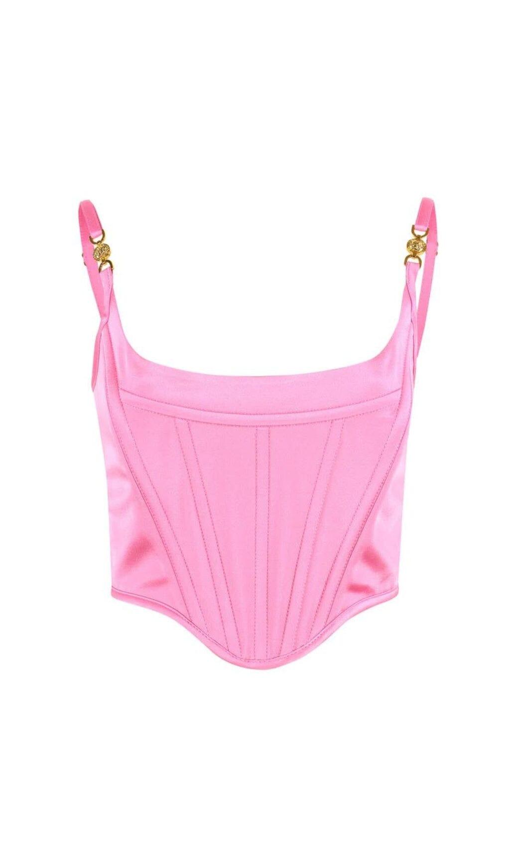 Satin-Top im Korsett-Stil