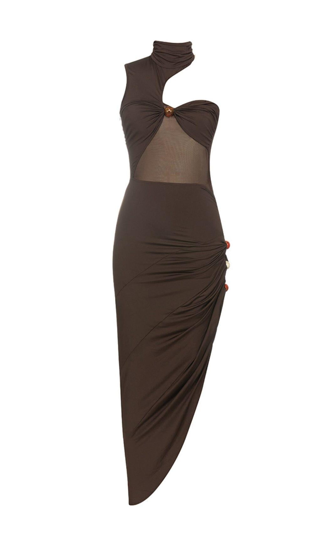 ÄRMELLOSES MIDIKLEID MIT PLISSEE