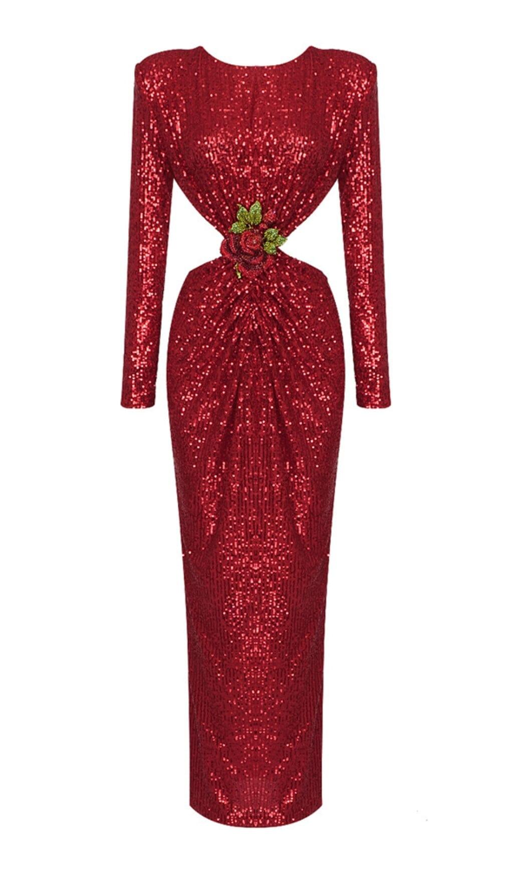 Sequin Backless Split Maxi Dress main image 1