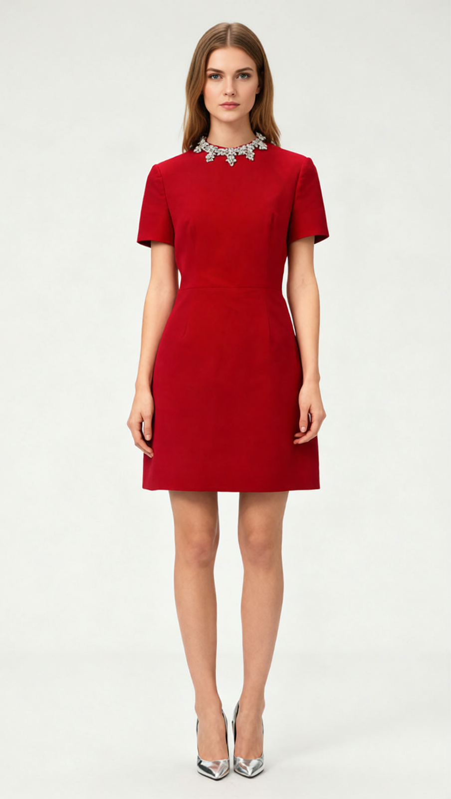 Jayde Dazzling Red Diamante Mini Dress – Party & Cocktail Ready