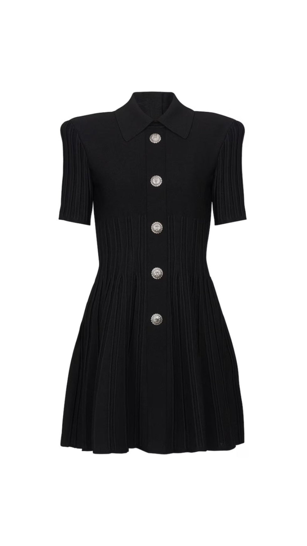 KRISTIN BLACK KNITTED MINI DRESS