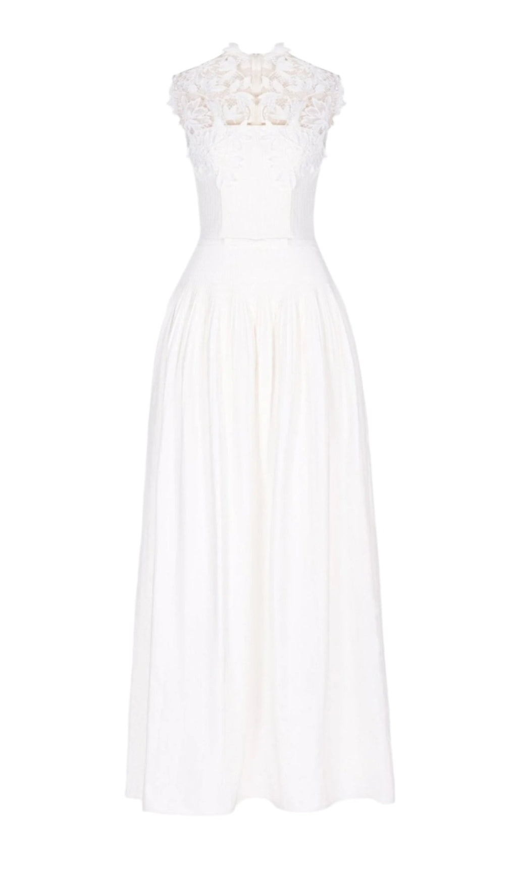 FLORAL LACE SLEEVELESS MAXI DRESS