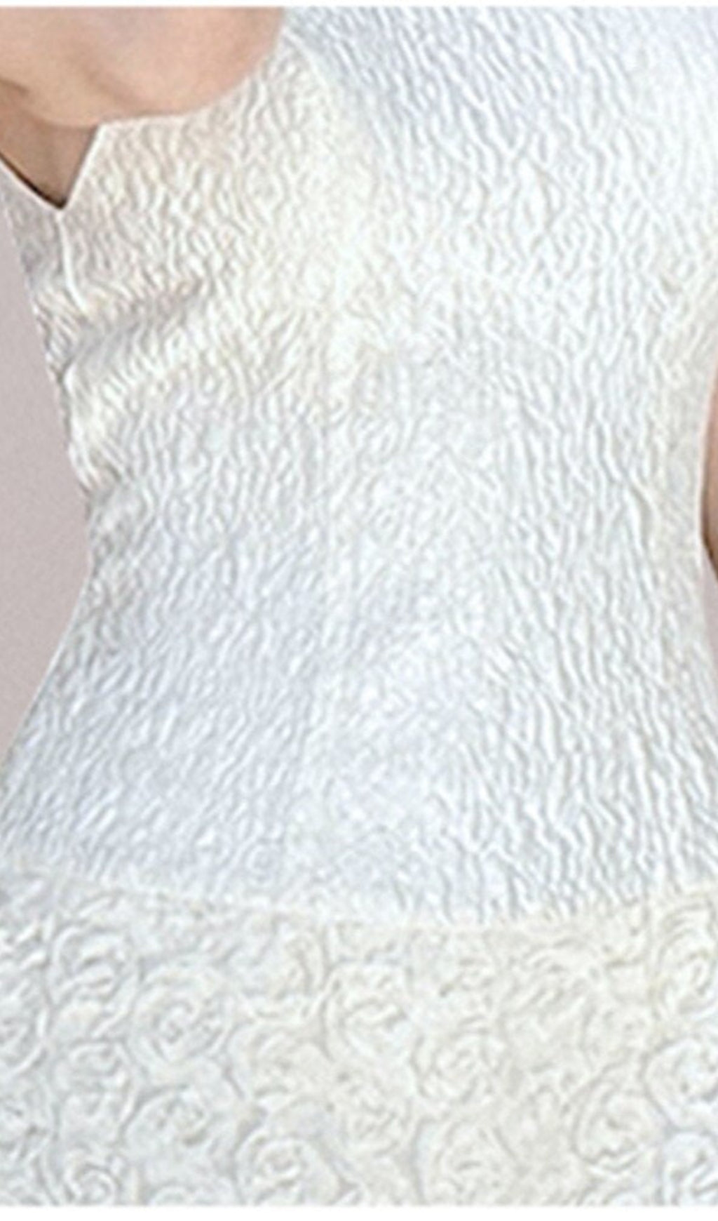 AIIZIE SUMMER SLEEVELESS RUFFLE COLLAR JACQUARD MINI DRESS - product image