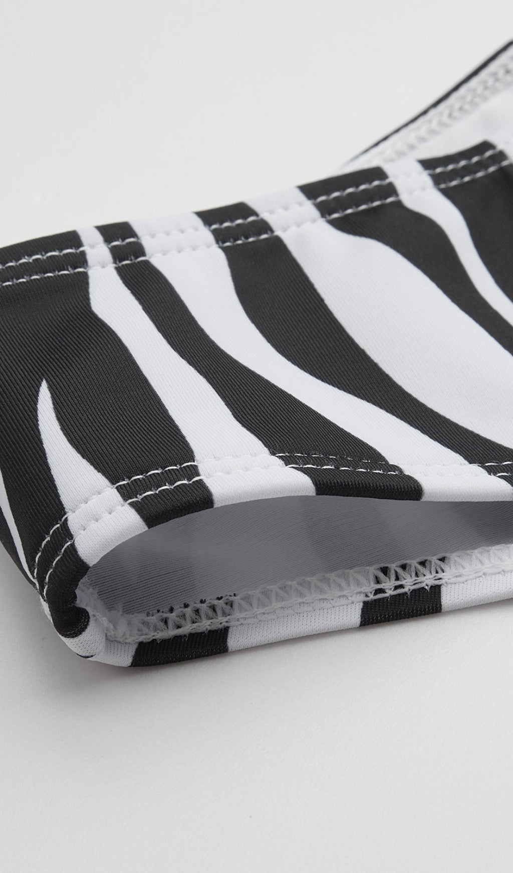 ZEBRA STRIPED TRIANGLE BIKINI SET
