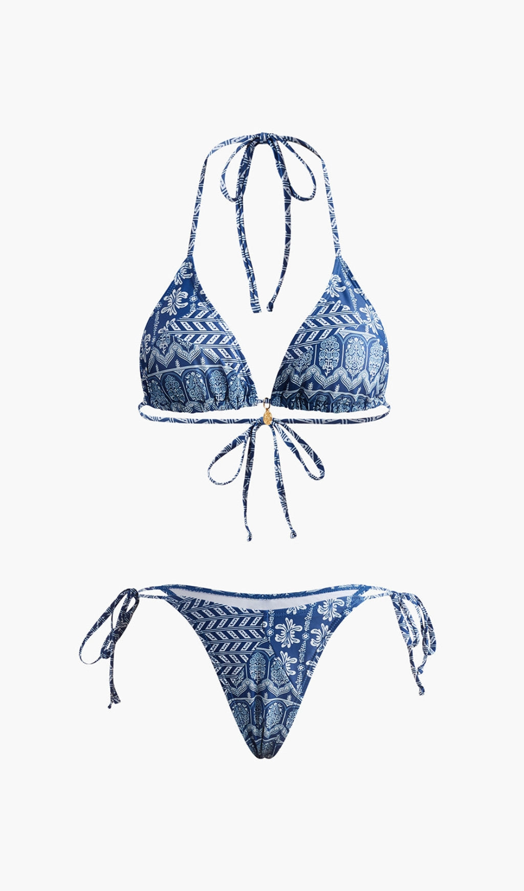 Bikini con spalline regolabili stampate
