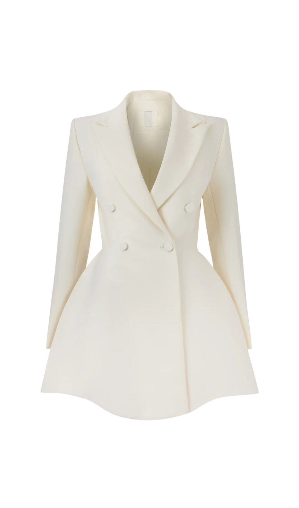 DARLENE A-LINE BLAZER MINI DRESS IN BEIGE