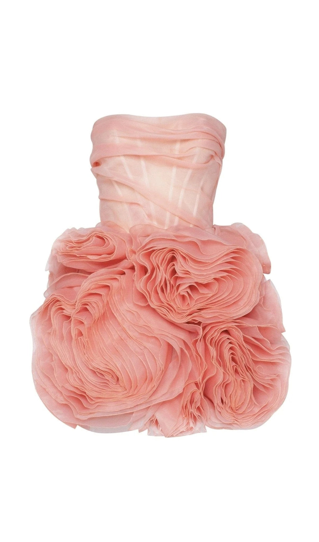 GEORGIA APPLIQUÉD ORGANZA CORAL MINI DRESS