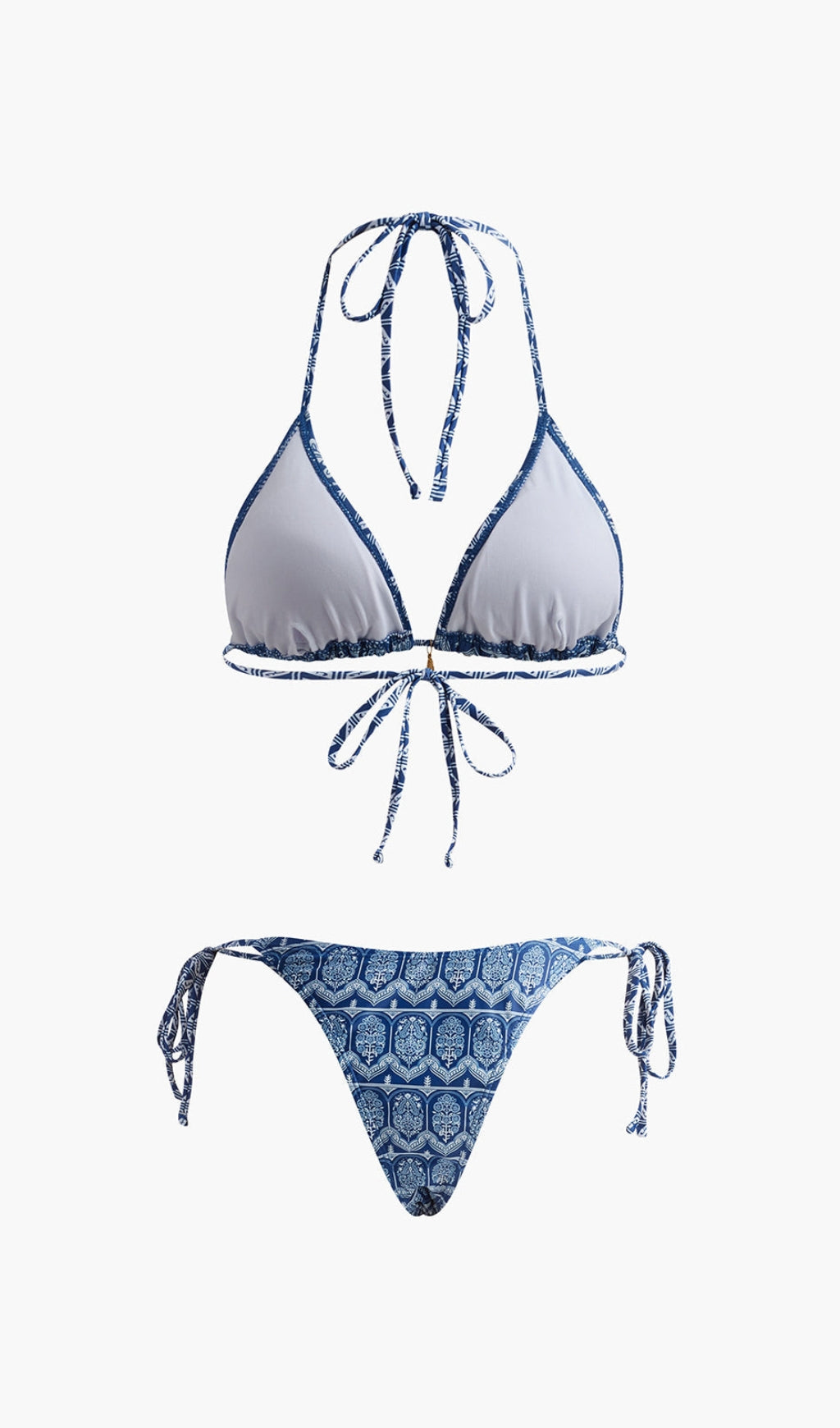 Bikini con spalline regolabili stampate