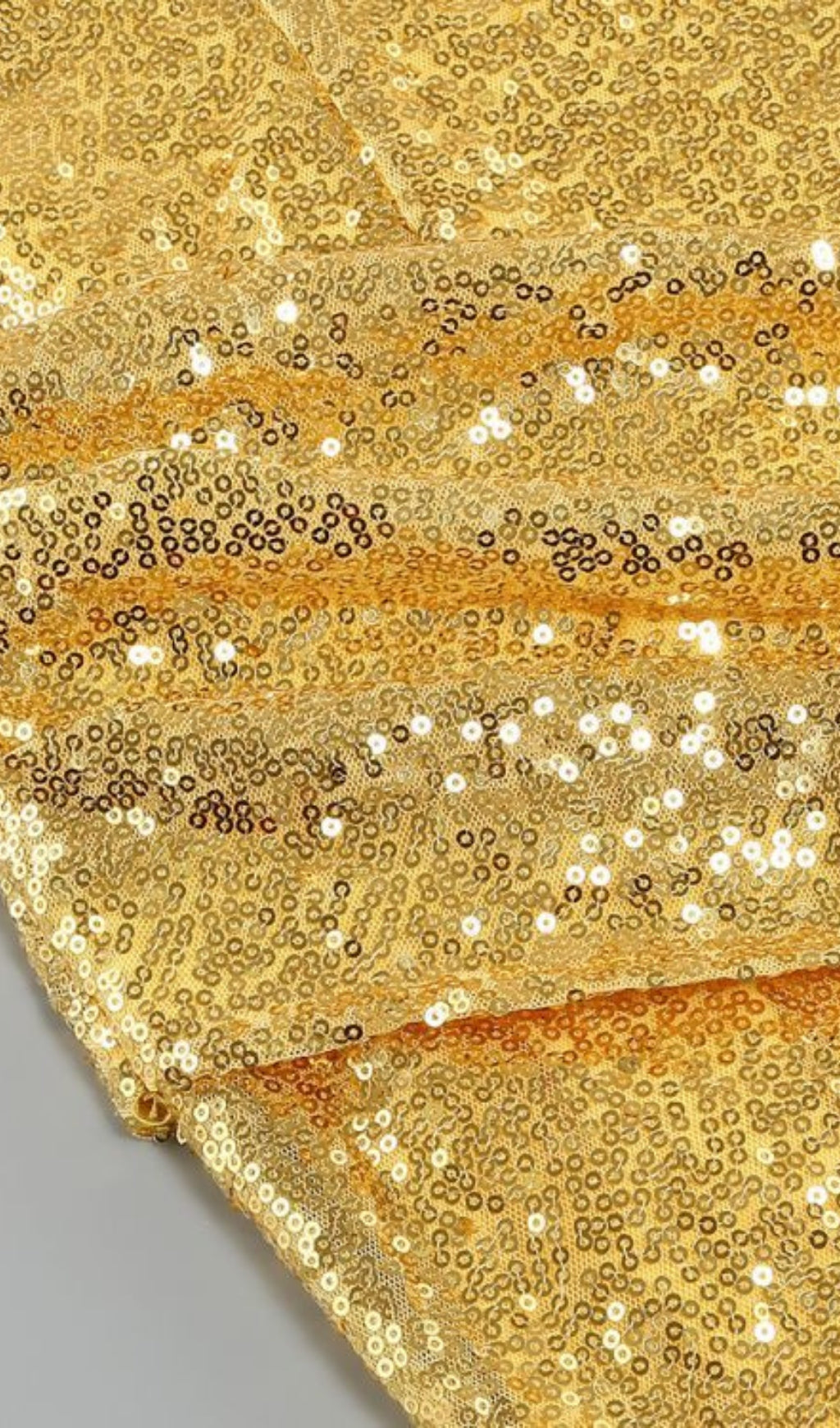 AIIZIE HEDWIG SEQUIN PLEATED STRAPLESS MINI DRESS IN GOLD - product image