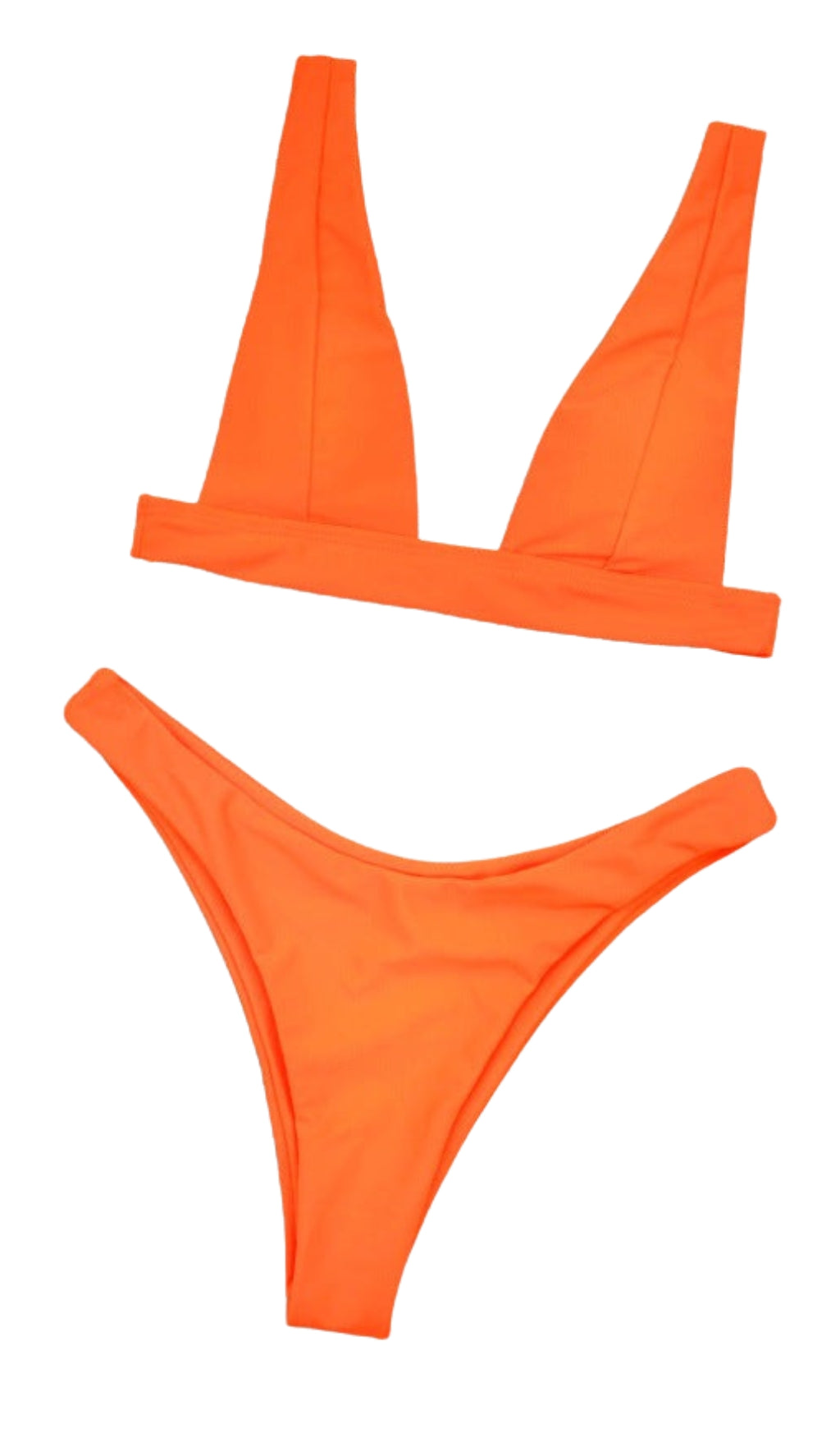 Bikini arancione con motivo incrociato