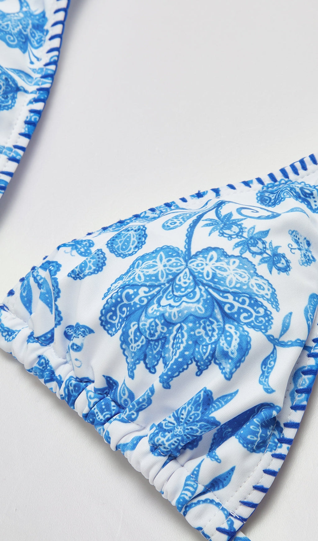 PRINTED TASSELED ADJUSTABLE STRAP BIKINI SET