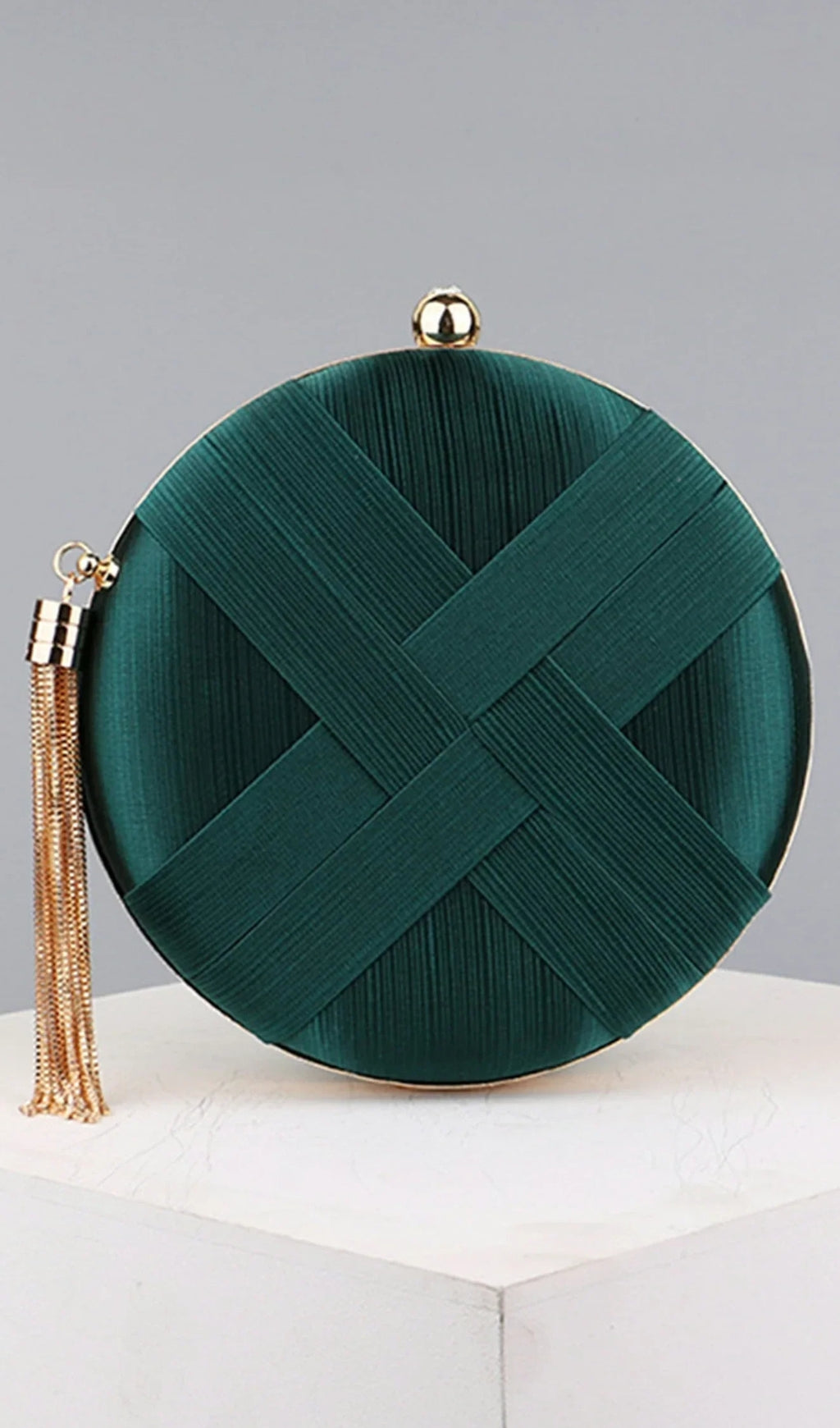 Annelle Mini-Tasche aus Satin mit Quaste