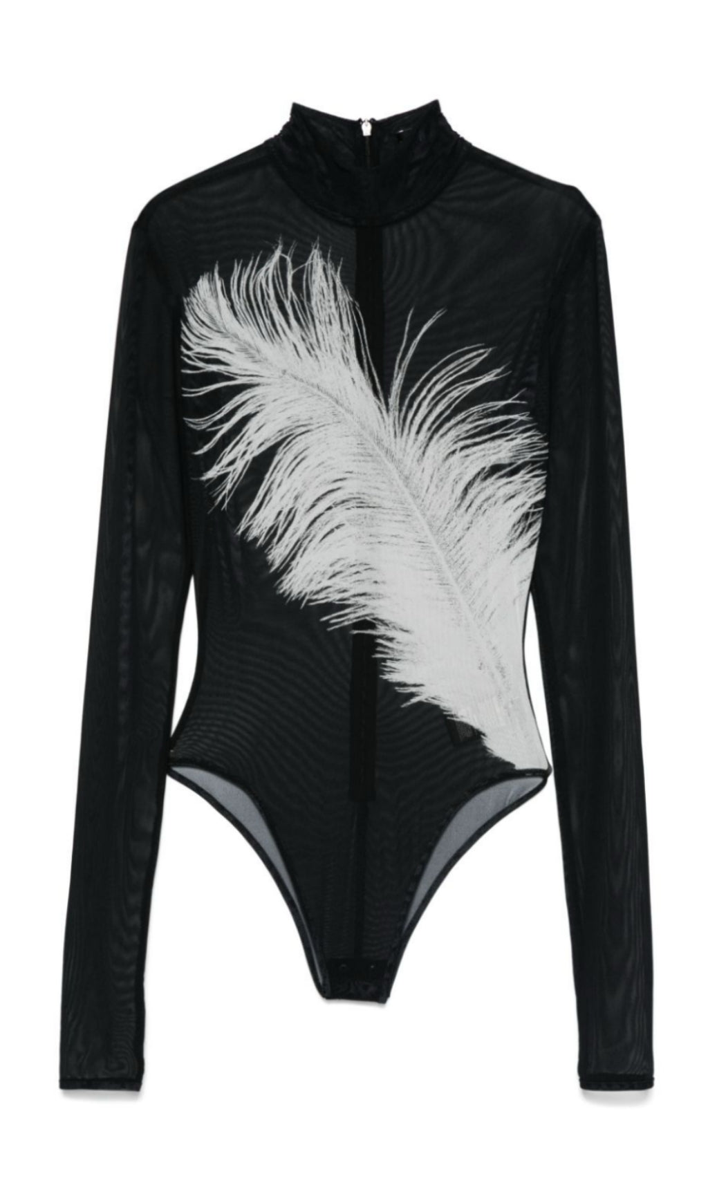 DEIRDRE FEATHER MESH BODYSUIT