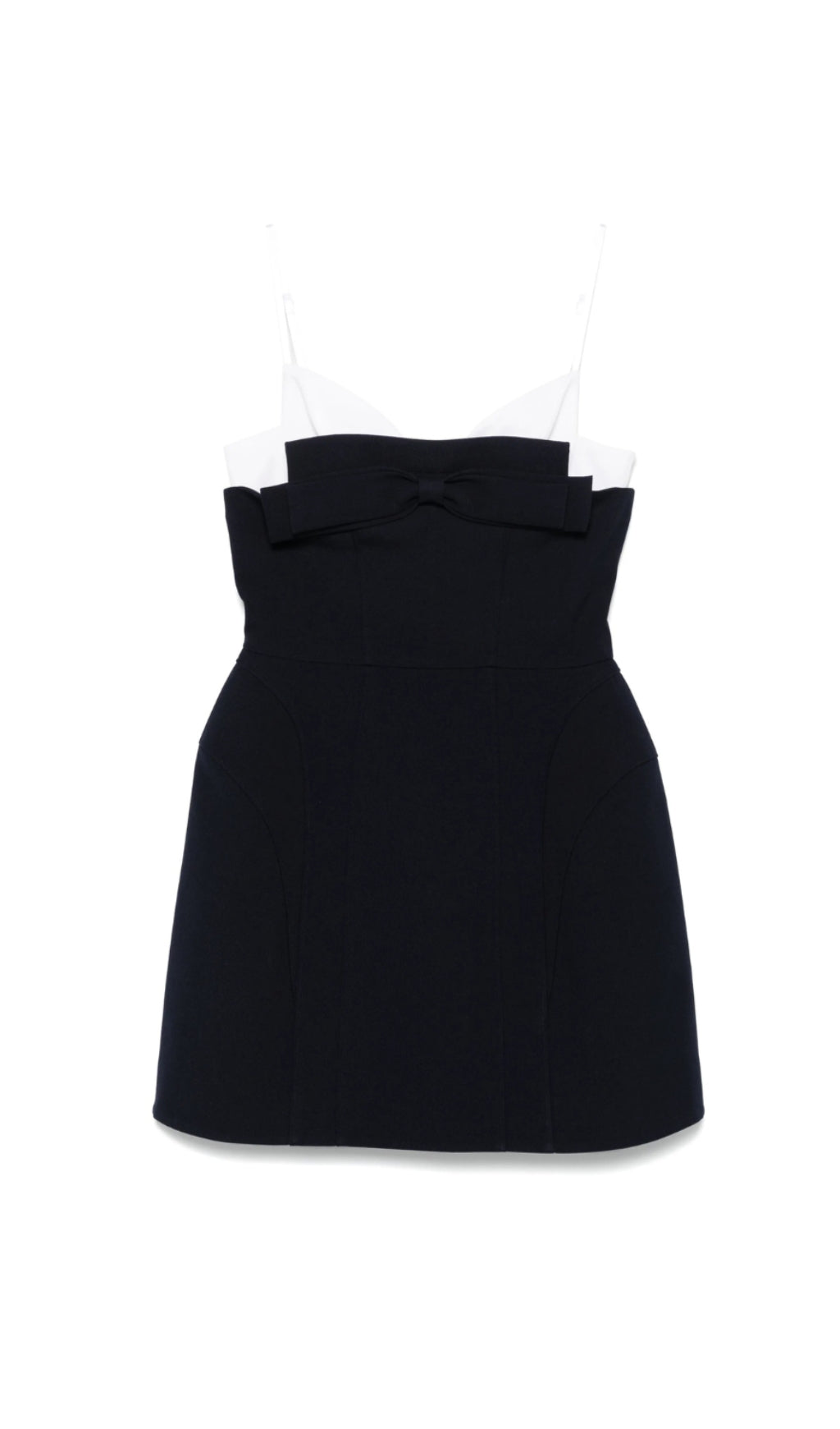 DOUBLE BOW SLING MINI DRESS IN NAVY BLUE