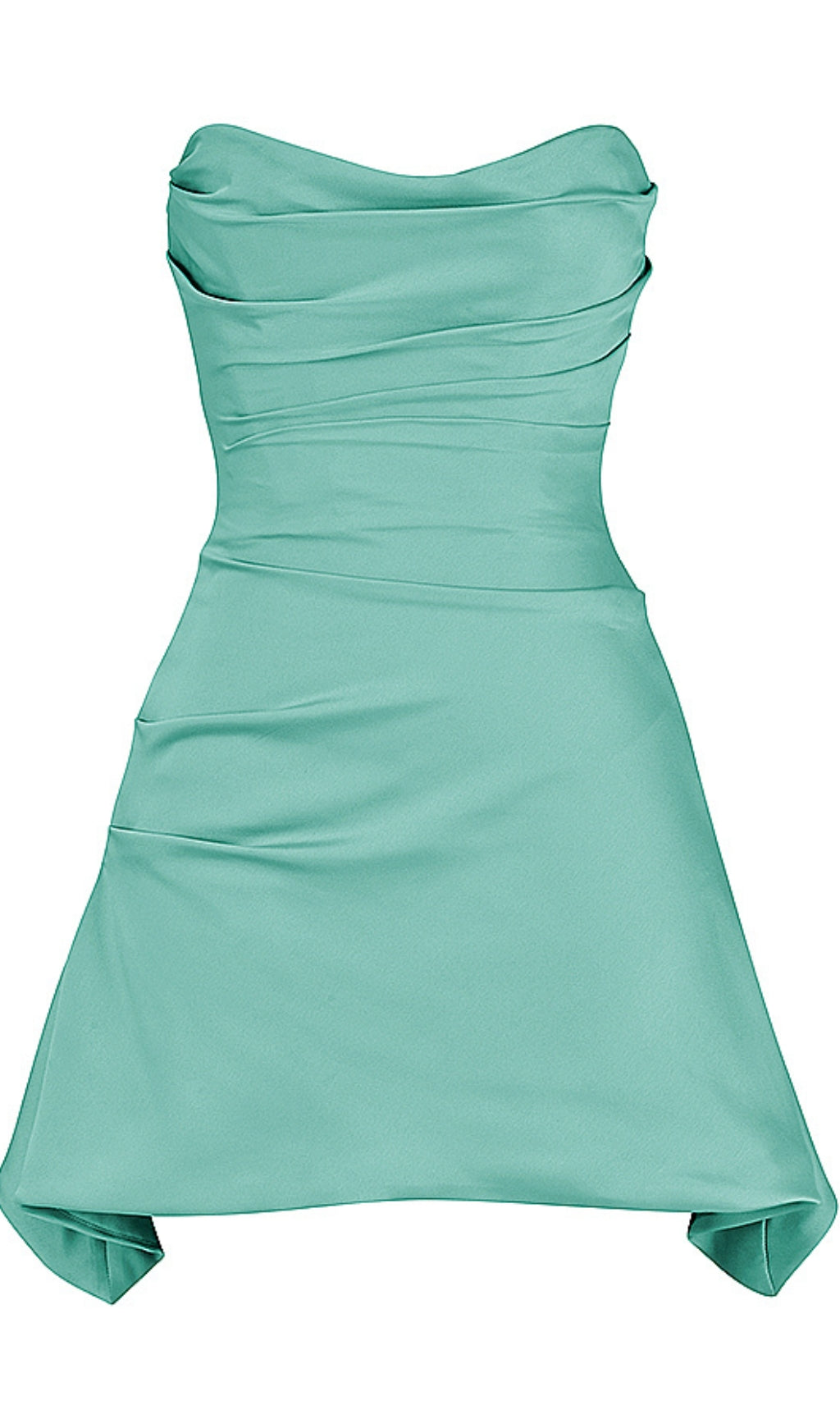 JADE DRAPED STRAPLESS MINI DRESS