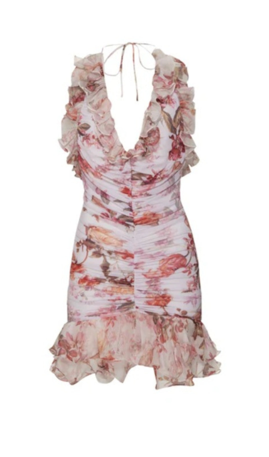 Arices – Ärmelloses Minikleid aus Stretch-Tüll mit Blumenmuster