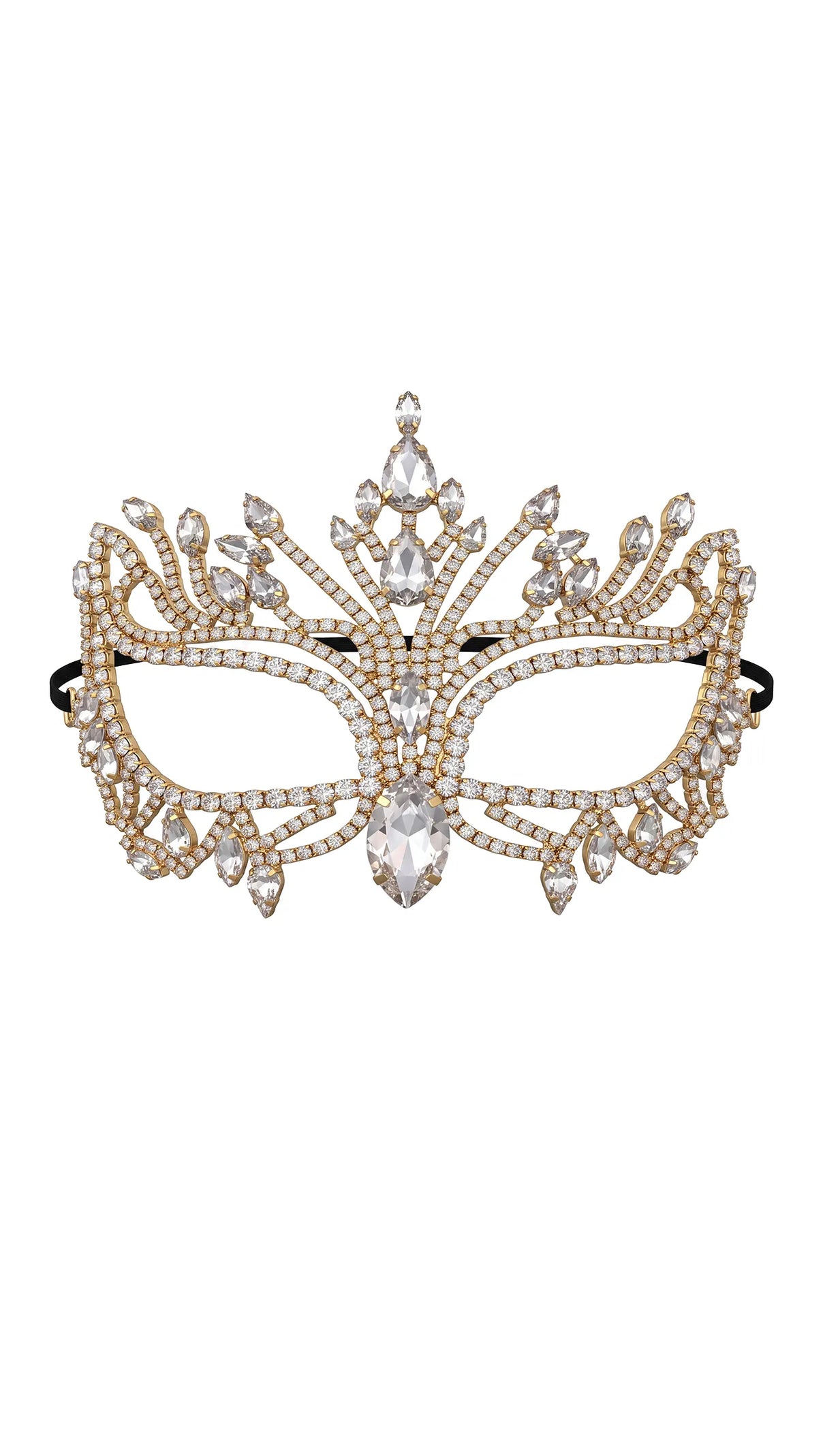 Gunnhild Luxurious Rhinestone Crown Style Masquerade Mask
