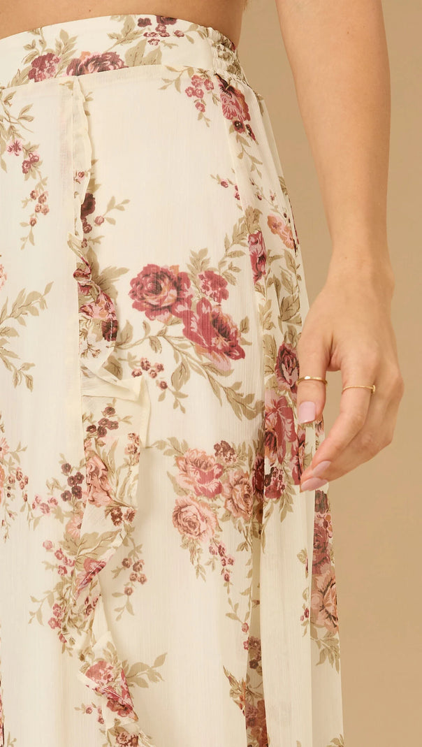 AIIZIE ISABELLA FLORAL MIDI SKIRT - product image