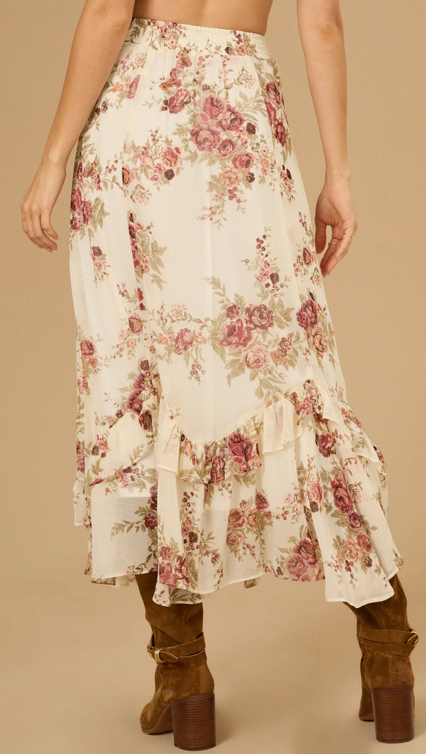 AIIZIE ISABELLA FLORAL MIDI SKIRT - product image