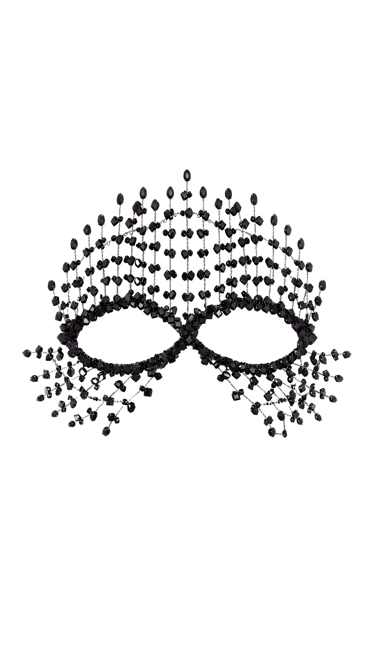 Samira Gothic Crystal Mesh Tassel Mask