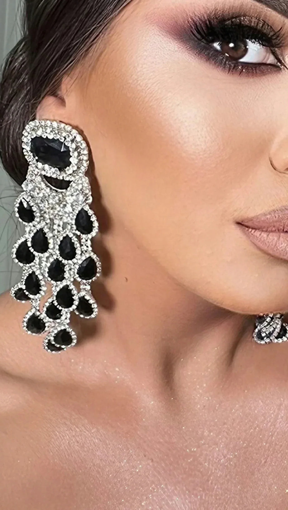 ORECCHINI CON FRANGE FLOREALI E DIAMANTI ANNALYSAH